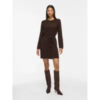 Vila Liga Long Sleeve Short Dress Marron S Femme