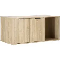 vidaXL Litière pour chat, meuble, finition chêne Sonoma, 100 x 49 x 45 cm, matériau composite en bois