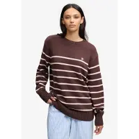Superdry Pull-over oversize crème / marron châtaigne