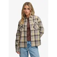Superdry Chemisier noisette / gris / olive / blanc