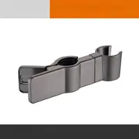 OEM Support de pommeau de douche, type à pince, base réglable, raccord coulissant avec serrage central, pommeau de douche réglable, gris, lot de 2