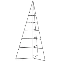 vidaXL Arbre de Noël en métal pour décoration noir 140 cm