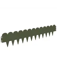 vidaXL Bordure de jardin, 20 pièces, 103 x 20 cm, acier, vert olive