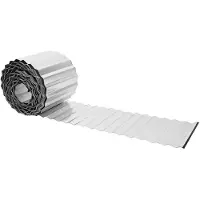 vidaXL Bordure de jardin, 5 m x 30 cm, acier galvanisé, argenté
