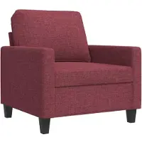vidaXL Fauteuil vin rouge 60 cm Tissu