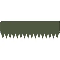 vidaXL Bordure de jardin, 10 pièces, 103 x 30 cm, acier, vert olive