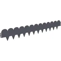 vidaXL Bordure de jardin, 30 pièces, 103 x 15 cm, acier, anthracite