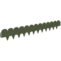 vidaXL Bordure de jardin, 30 pièces, 103 x 15 cm, acier, vert olive