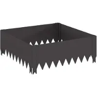 vidaXL Bordure de jardin, 60 x 60 x 20 cm, acier, noir