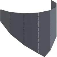 vidaXL Bordure de jardin, 100 x 45 cm, acier, anthracite