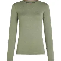 Icebreaker - Première couche en laine de mérinos - W Merino 260 Oasis LS Crewe Lichen en Laine - Taille L - Kaki
