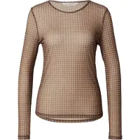 MSCH Copenhagen T-shirt 'Janie Illenora' marron / blanc cassé