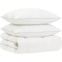 Syfax Ensemble de couettes en duvet de canard, 90% duvet, modèle FULDA, comprenant 3 pièces, dimensions 135 x 220 cm, pour l'hiver
