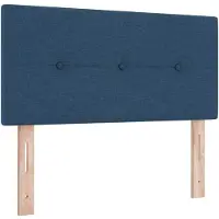 vidaXL Lit boxspring avec matelas avec tête de lit bleu 120 x 190 cm Tissu