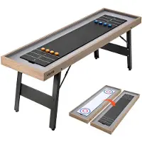 Vevor Table de Shuffleboard et de Curling 2-en-1 Kit de Jeu de Palets 2,1 m