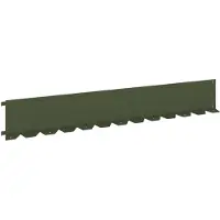 vidaXL Bordure de jardin, 10 pièces, 102 x 15 x 4 cm, acier, vert olive