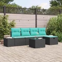 Prolenta Maison Exclusive - Ensemble de canapé 5 pièces en polyrotin