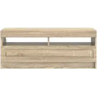 vidaXL Meuble TV LED en bois imitation chêne Sonoma, marque