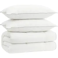 vidaXL : Ensemble couette et taies d'oreiller, 3 pièces, 220x240 cm, laine, pour toutes saisons