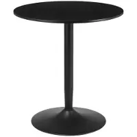 BellaFurn Table ronde pour 2 personnes | Couleur : Noir | Dimensions : 70x70x75 cm