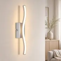 ZMH Applique LED , lampe de couloir, 6W, 3000K, applique argentée, lampe d'intérieur, idéale pour les chambres, les cuisines, éclairage mural blanc chaud pour les chambres d'enfants