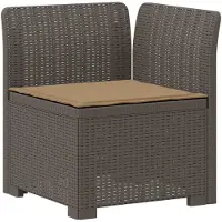 vidaXL : Canapé de jardin 3 places avec coussins, imitation rotin, plastique PP, gris clair