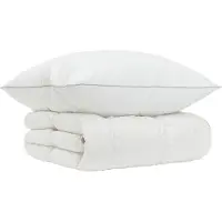 vidaXL Ensemble de couettes en duvet de canard, 90% duvet, modèle FULDA, 2 pièces, 135 x 200 cm, pour l'hiver
