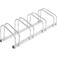 BellaFurn Support à vélos en métal, pour sol ou mur | Argenté | 100,5 x 32 x 27 cm