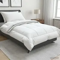 Syfax Couverture et taies d'oreiller, ensemble de 3 pièces, 140x220 cm, laine pour toutes saisons