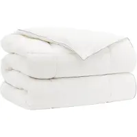 vidaXL Couverture de lit TRIER, 200x220 cm, pour toutes saisons, 350 GSM, blanche