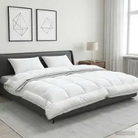 Syfax Couvre-lit et taies d'oreiller, ensemble de 3 pièces, 240x260 cm, laine pour toutes saisons
