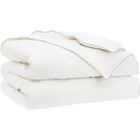 Syfax Couverture de lit FULDA, 200 x 200 cm, pour les 4 saisons, 310 GSM, blanche