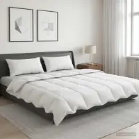 Syfax Ensemble de couettes en duvet de canard, 90% duvet de canard FULDA, comprenant 3 pièces, dimensions 200 x 240 cm, modèle été