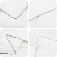 vidaXL : Ensemble housse de couette et taies d'oreiller, 3 pièces, 200x220 cm, collection été, 140 GSM, laine