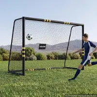 Vevor But de Football 3x2 m Cage de Foot en Fer avec Filet en PE Noir