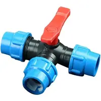 OEM Système d'irrigation - Diamètre 32 mm - Raccordement pour eau sous pression - Raccord étanche de haute qualité - Noir et bleu - Idéal pour l'entretien du jardin - Parfait pour les tuyaux d'arrosage