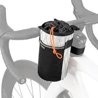 Qunature Sacoche de cadre pour vélo , compatible avec les bidons de 1 litre, en blanc
