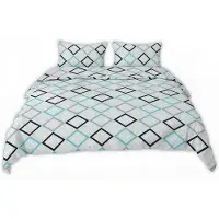 F.A.N. Parure de lit en percale 200x220 cm motif losanges