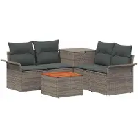 vidaXL Ensemble de canapés , 6 pièces, gris et gris foncé, pour 4 personnes