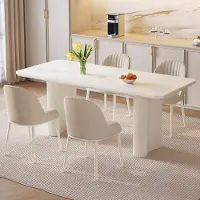 Sonstiges Table avec 4 chaises, blanche, peu encombrante, minimaliste, moderne, pour 4 à 6 personnes