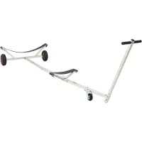 Syfax Remorque pour bateau réglable, avec pneus à air, charge utile de 200 kg, couleur argent