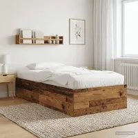 Prolenta Maison Exclusive - Sommier au sol en bois ancien 80 x 200 cm, matériau dérivé du bois