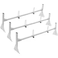 SUGIFT Supports pour barres de toit, modèle pour véhicules utilitaires, 3 pièces, longueur réglable de 1430 à 1560 mm, hauteur de la structure de chargement : 200 à 215 mm