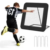 OEM Filet d'entraînement de football, dimensions 100 x 100 cm, angles réglables de 40 à 110°, avec amortisseur en acier et filet en polyéthylène, idéal pour les exercices de tir et de passes