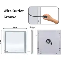 StarTech.com Miroir de salle de bain LED - Miroir mural carré - 90x90 cm - Éclairage tactile à intensité variable - Anti-buée avec système de chauffage - Éclairage arrière et frontal IP65