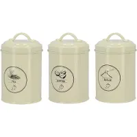 Esschert Design Set de 3 récipients de cuisine rétro