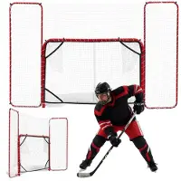 Vevor But de Hockey avec Filet de Protection et Cible 307x183 cm Portable