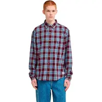 Element Button Down Flannel Regular Fit Long Sleeve Shirt Bleu XL Homme
