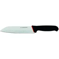 Schneider S-Grip Santoku, avec manche à profil concave : noir, rouge, 180 mm