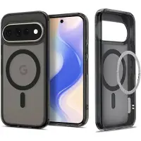 Spigen - Ultra Hybrid MagSafe - Google Pixel 11 Pro XL - Noir givré (Google Pixel 11 Pro XL), Coque pour téléphone portable, Noir, Gris, Argent
